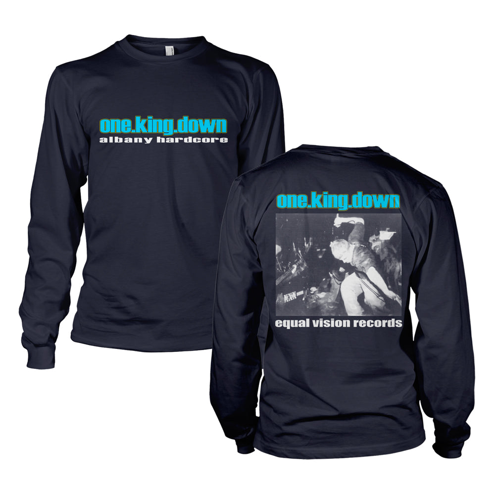 one king down Albany Hardcore - Navy Long Sleeve 