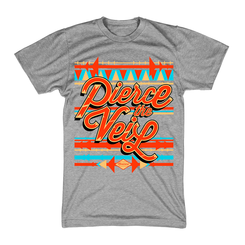 pierce the veil Mexicore - Heather Grey T-Shirt