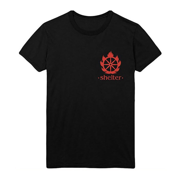 shelter Mantra Black Tee front 