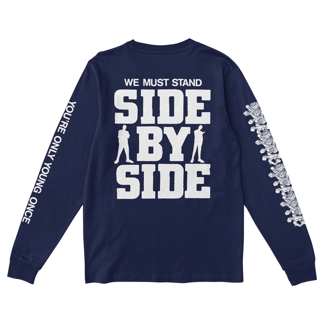 side by side You're Only Young Once - Navy Long Sleeve back