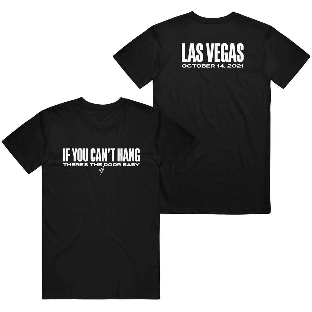 sleeping with sirens Las Vegas - Black T-Shirt front and back