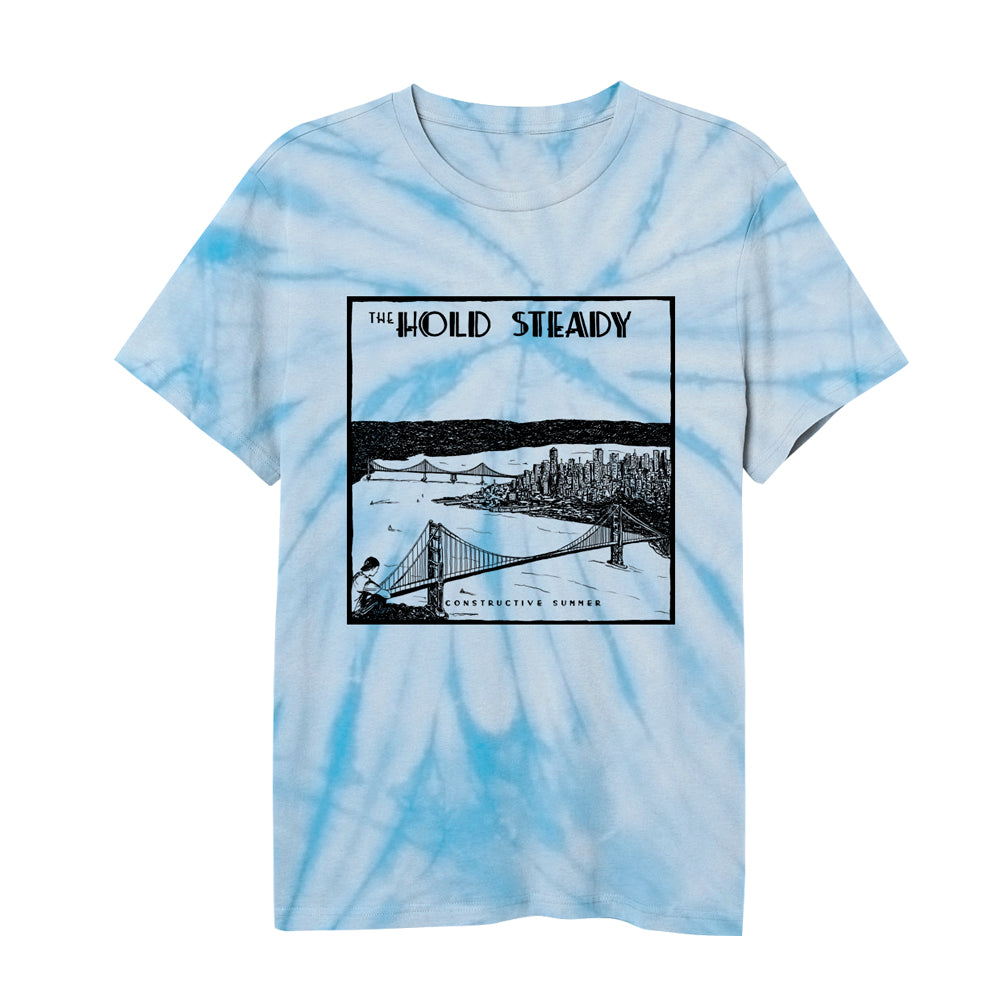 the hold steady Constructive Summer - Light Blue Spider Tie Dye T-Shirt