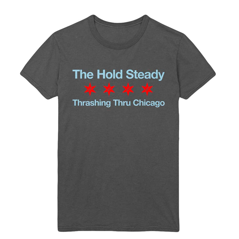 the hold steady Thrashing Thru Chicago - Grey T-Shirt