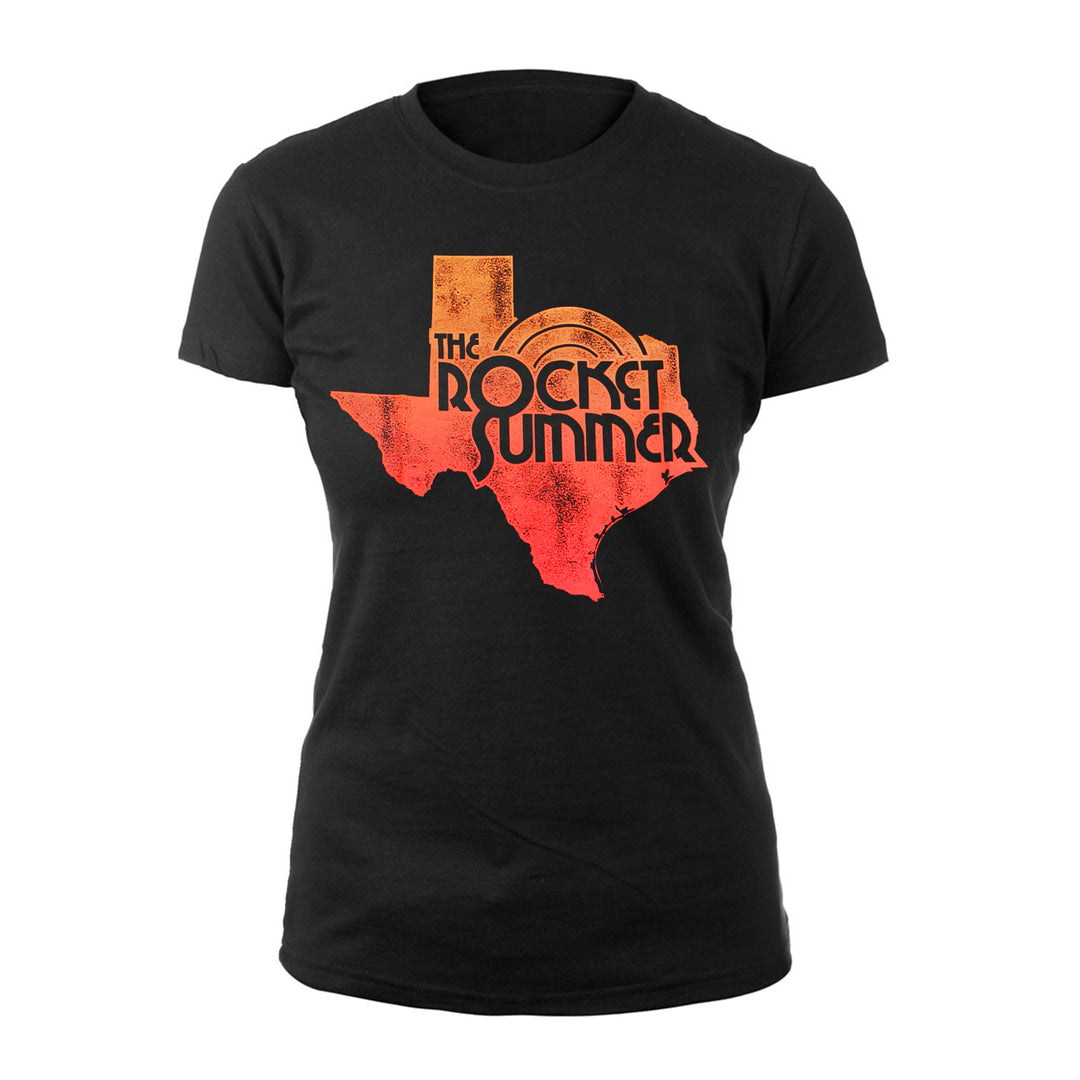 the rocket summer Texas - Ladies Black T-Shirt