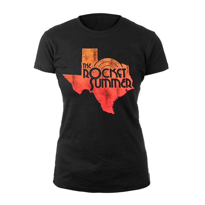 the rocket summer Texas - Ladies Black T-Shirt