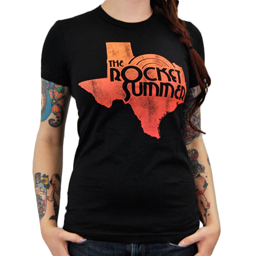 the rocket summer Texas - Ladies Black Tee