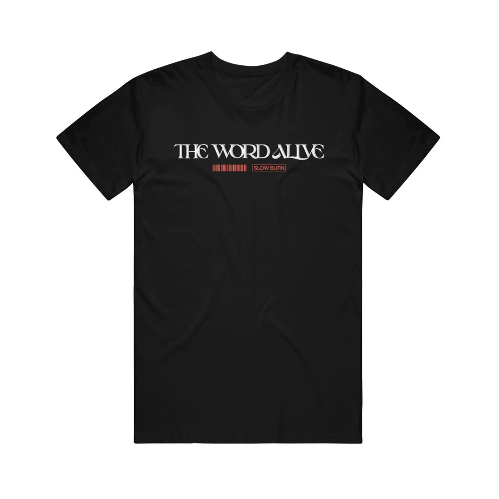 the word alive Slow Burn - Black - Tee front