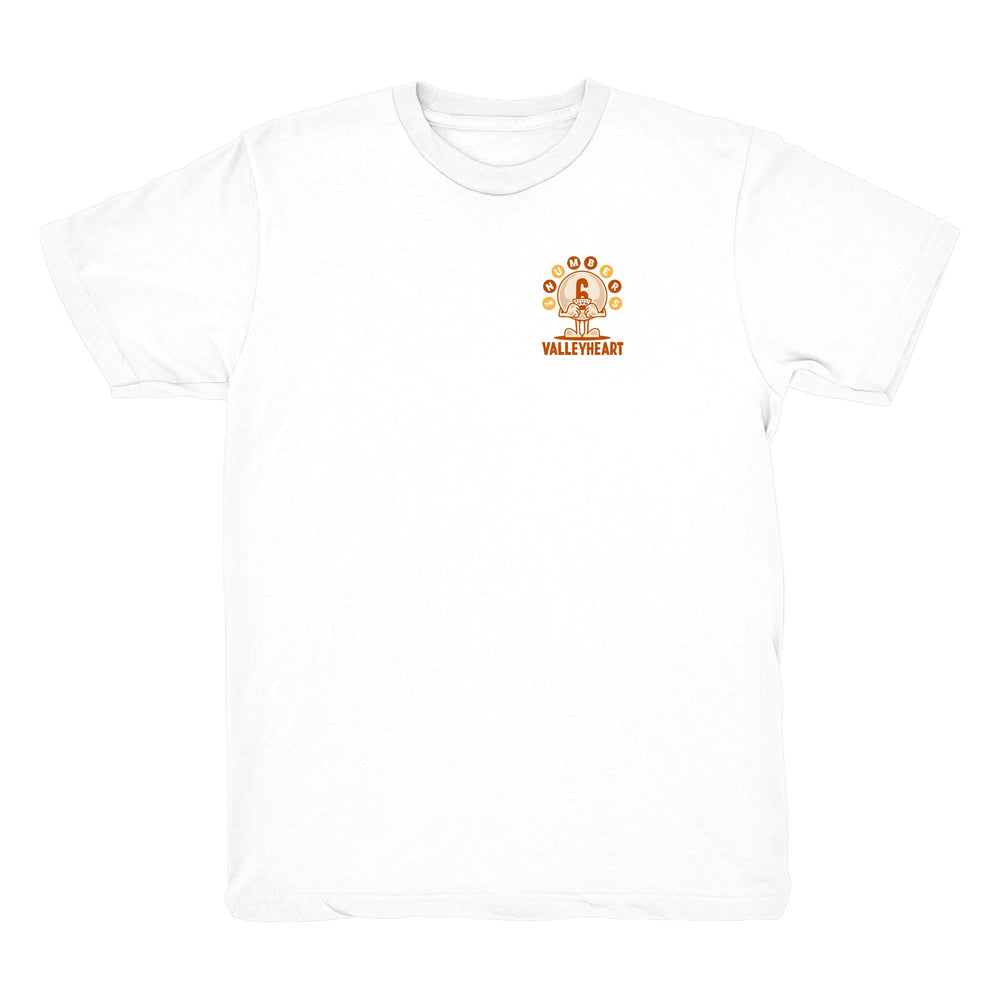 valleyheart Numbers - White T-Shirt front 
