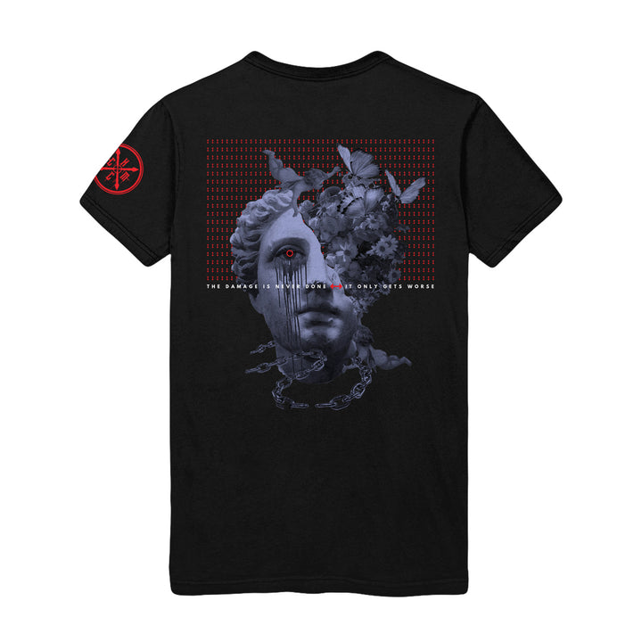 wisdom and war Superior Design - Black T-Shirt back